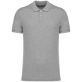 Heren polo Native Spirit Ecologische in piquétricot Moon Grey Heather